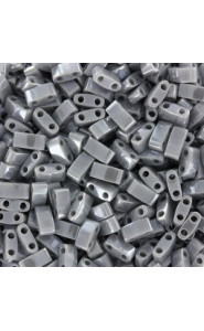 Miyuki half tila 5x2.4mm beads - Opaque grey luster HTL-443